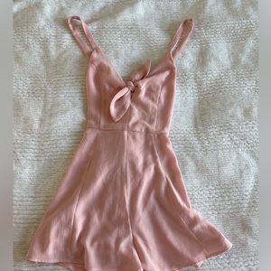 Lush Pink Tie Romper, Size S